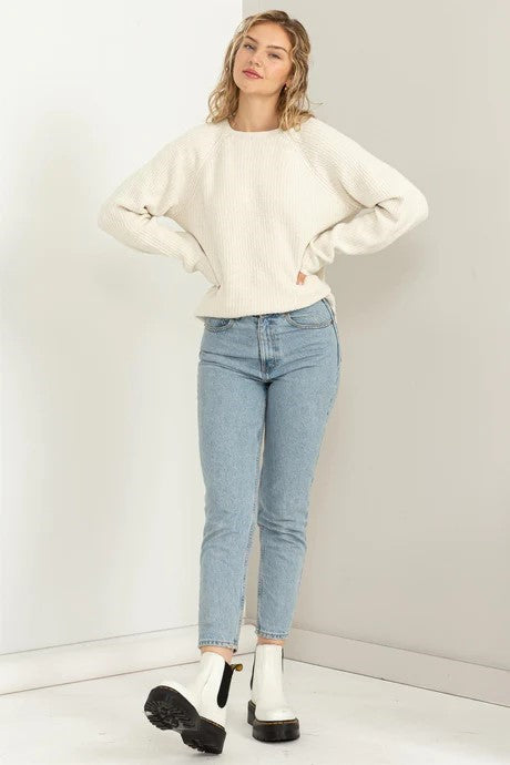 Relaxed Fit Ribbed Sweater