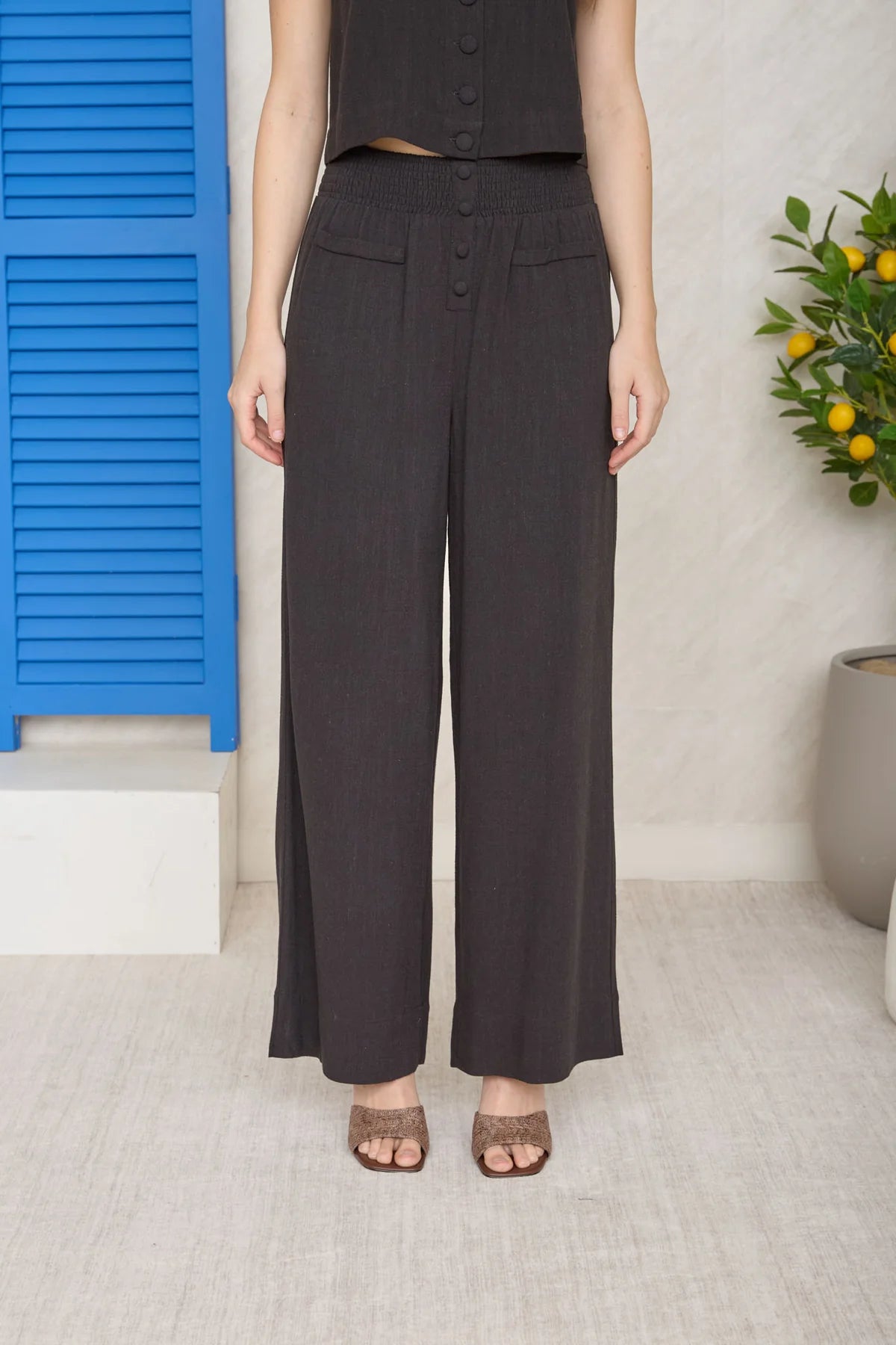 Women's Black Linen Pants