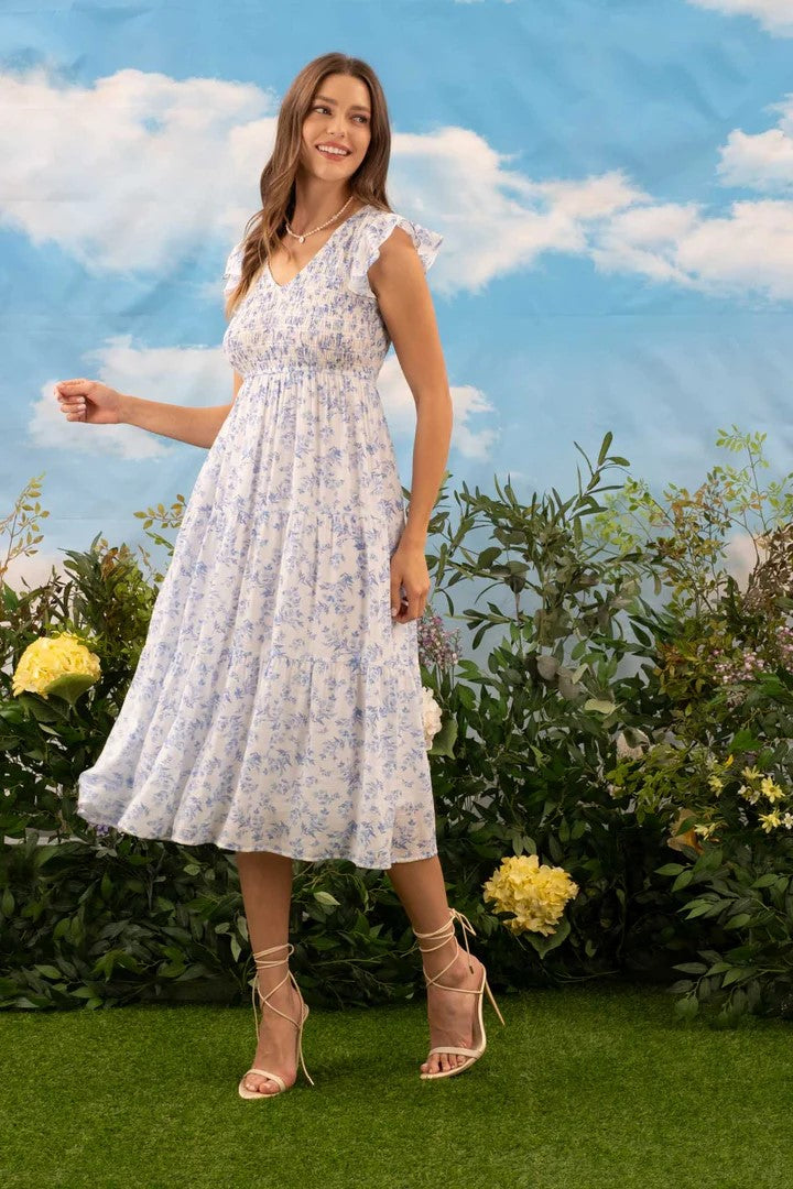 Evening Gowns Forever New Wrap Ruffle Floral Midi Dress Blue Floral Flutter Sleeve Midi Dress Smocked Evening Gowns Forever New Wrap Ruffle Floral Midi Dress Blue Floral Flutter Sleeve Midi Dress Smocked