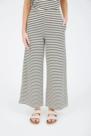 Romy Striped Knit Wide Leg Pants
