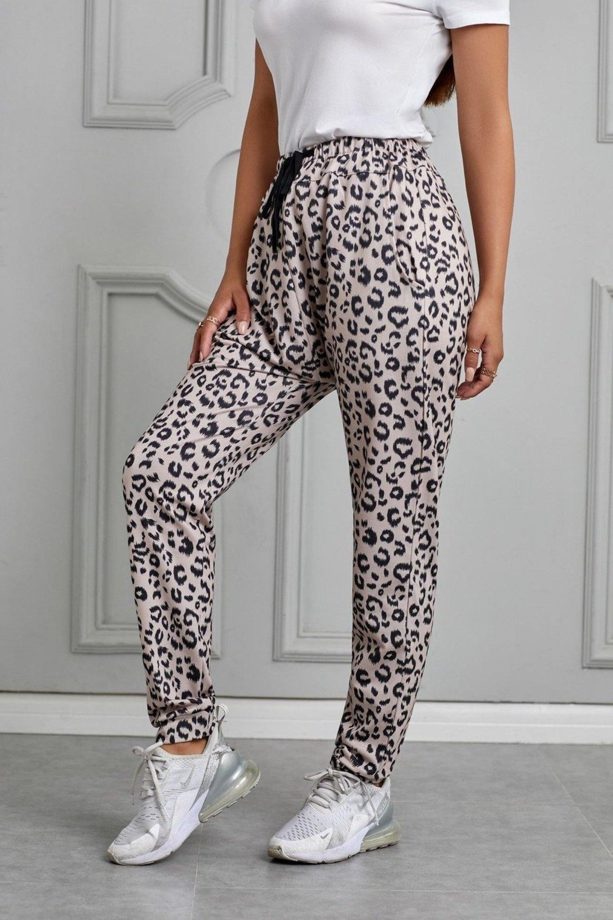 Casual Skinny Leopard Print Pants - Mirror Mirror Boutique