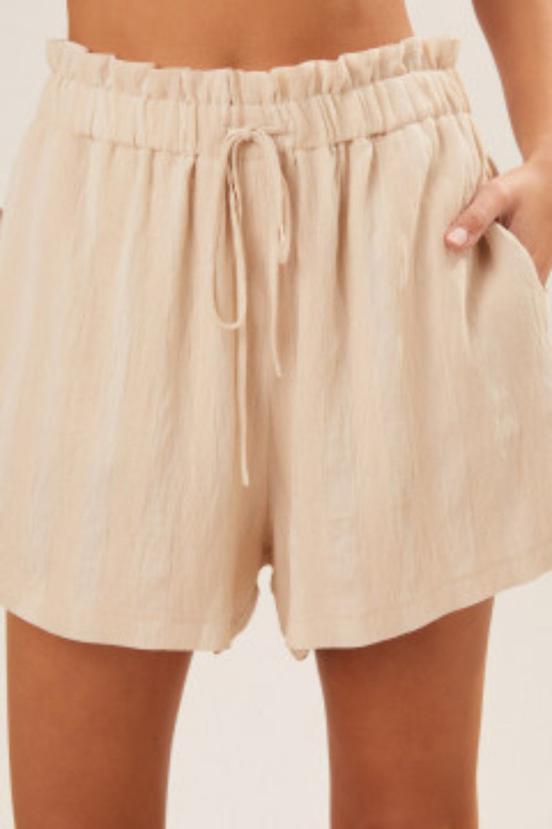 High Waisted Paperbag Shorts - Mirror Mirror Boutique
