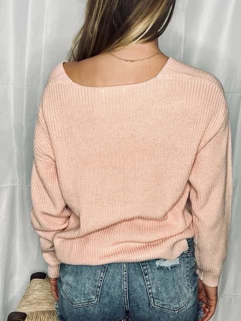 Pink Sweater - Mirror Mirror Boutique