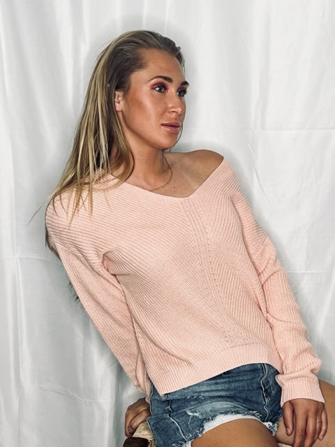 Pink Sweater - Mirror Mirror Boutique