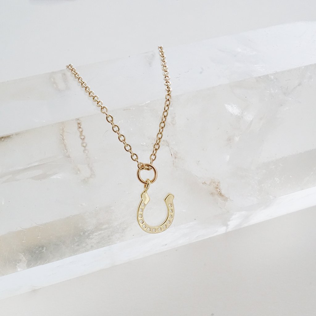 Gold horseshoe necklace - Mirror Mirror Boutique