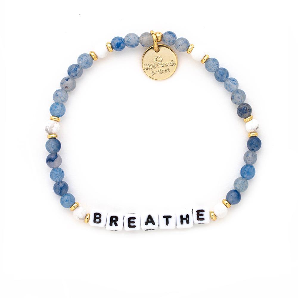 Little Words Project Bracelet - Breathe- Bluestone - Mirror Mirror Boutique