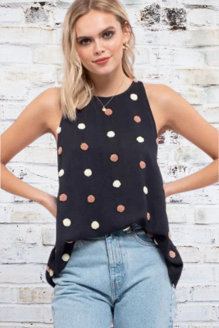 Hot Dot Top - Mirror Mirror Boutique