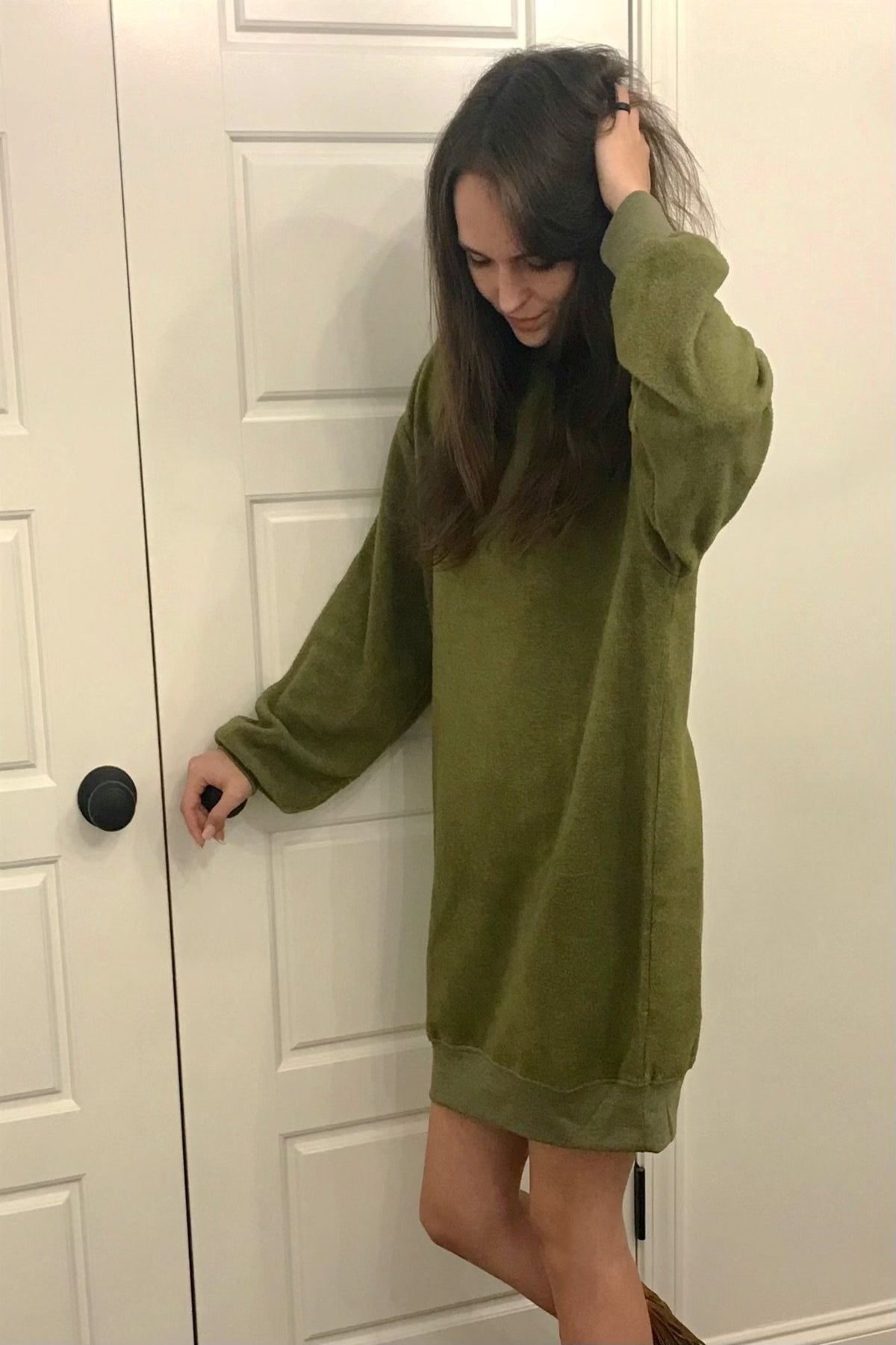 Just As I Am Dress - Olive