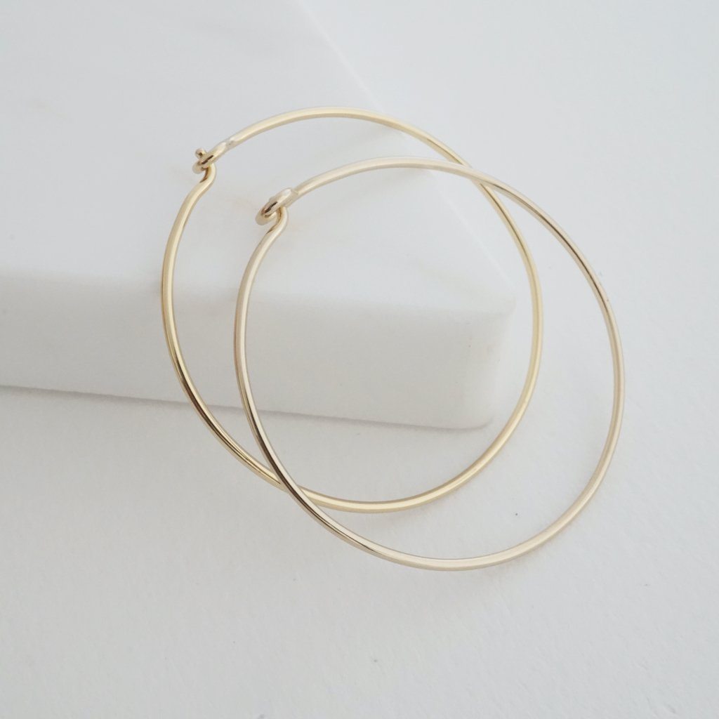 Gold Large Hoop Earrings - Mirror Mirror Boutique