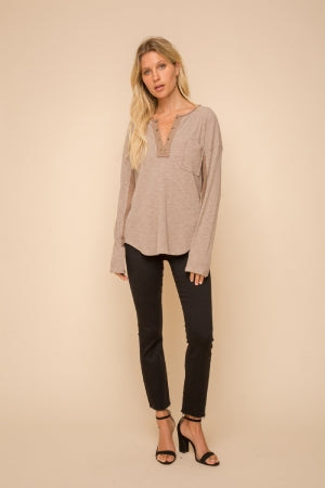Think of Me Top - Taupe - Mirror Mirror Boutique