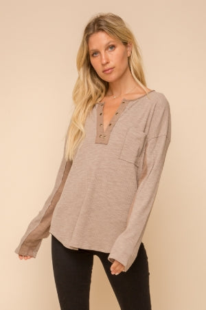 Think of Me Top - Taupe - Mirror Mirror Boutique