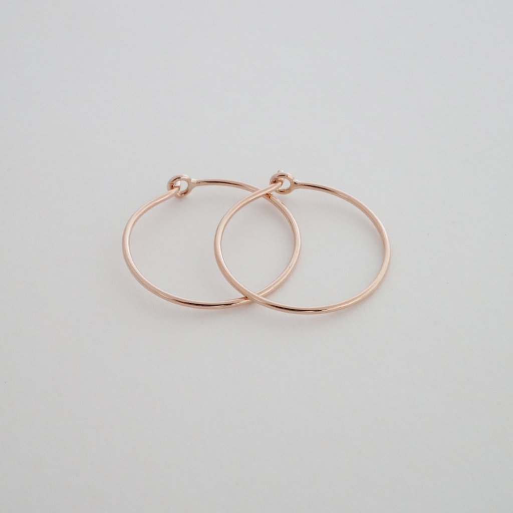 Pure 14K Rose Gold Hoops - Mirror Mirror Boutique